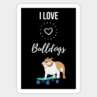 I Love Bulldogs Sticker